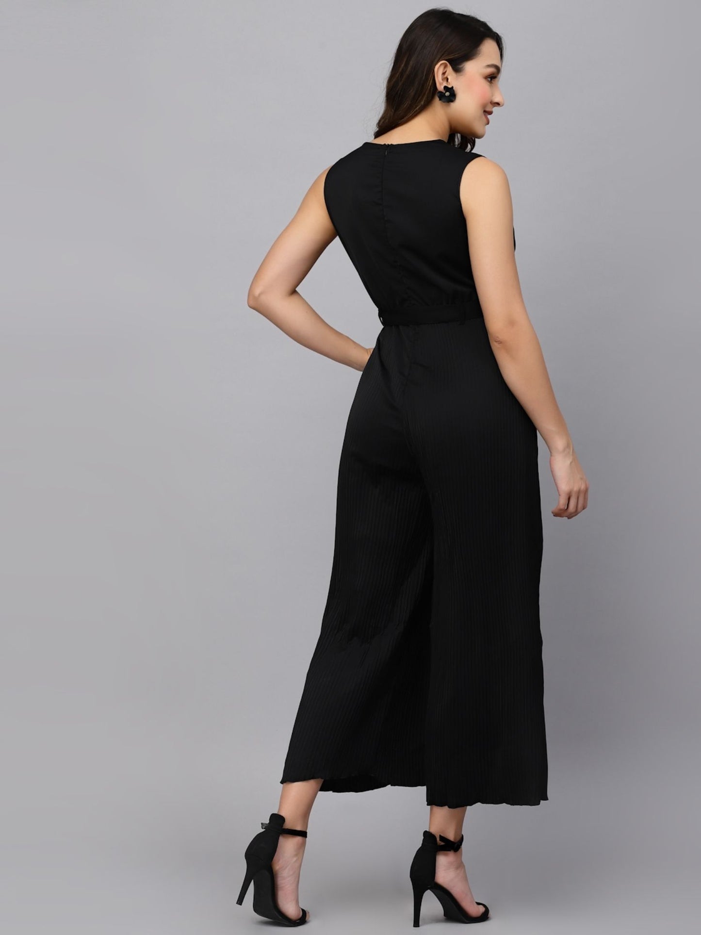 Mafadeny Winter Black Jumpsuit - Chic and Cozy for Cold Days