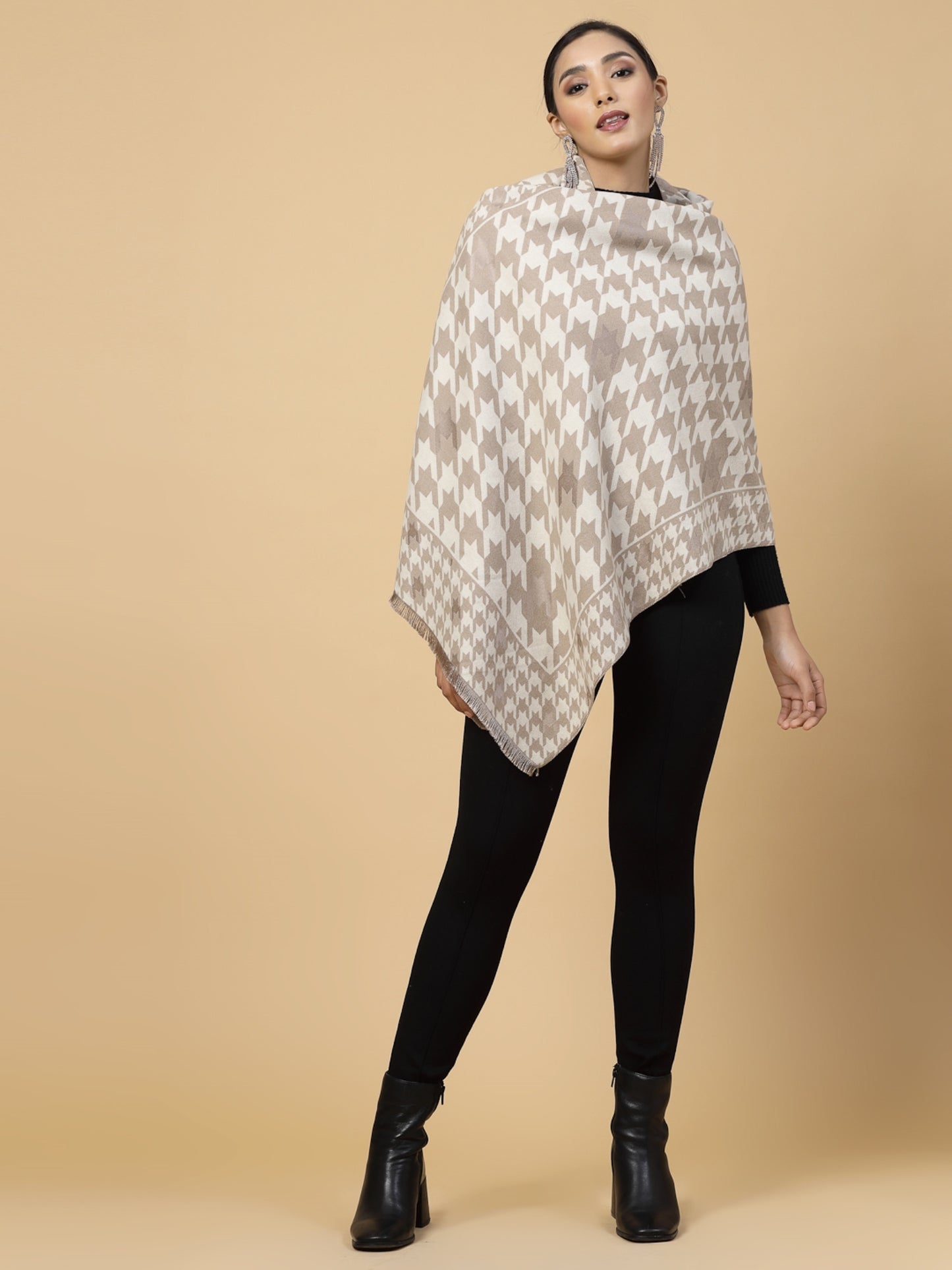 MAFADENY WINTER WRAP KHAKHI STOLE - COZY COMFORT IN SUBTLE ELEGANCE