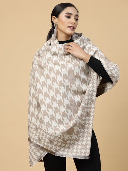 MAFADENY WINTER WRAP KHAKHI STOLE - COZY COMFORT IN SUBTLE ELEGANCE