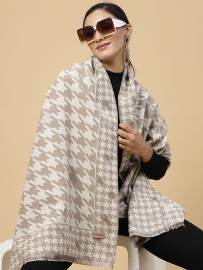 MAFADENY WINTER WRAP KHAKHI STOLE - COZY COMFORT IN SUBTLE ELEGANCE