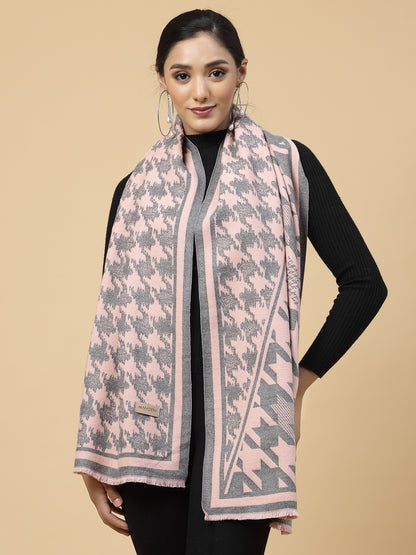 MAFADENY WINTER WRAP PEACH STOLE - COZY COMFORT IN SUBTLE ELEGANCE