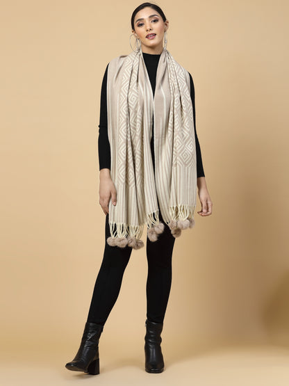 MAFADENY WINTER WRAP FAWN STOLE - COZY COMFORT IN SUBTLE ELEGANCE