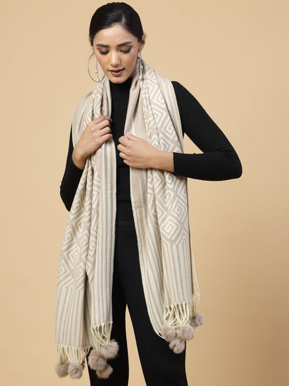 MAFADENY WINTER WRAP FAWN STOLE - COZY COMFORT IN SUBTLE ELEGANCE