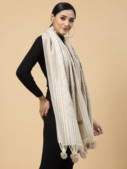 MAFADENY WINTER WRAP FAWN STOLE - COZY COMFORT IN SUBTLE ELEGANCE