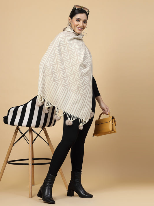 MAFADENY WINTER WRAP FAWN STOLE - COZY COMFORT IN SUBTLE ELEGANCE