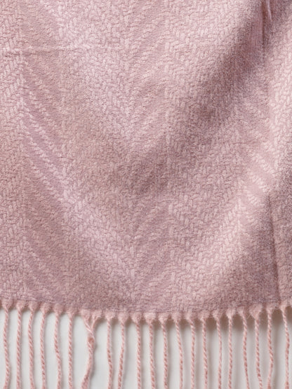 MAFADENY WINTER WRAP PINK STOLE - COZY COMFORT IN SUBTLE ELEGANCE