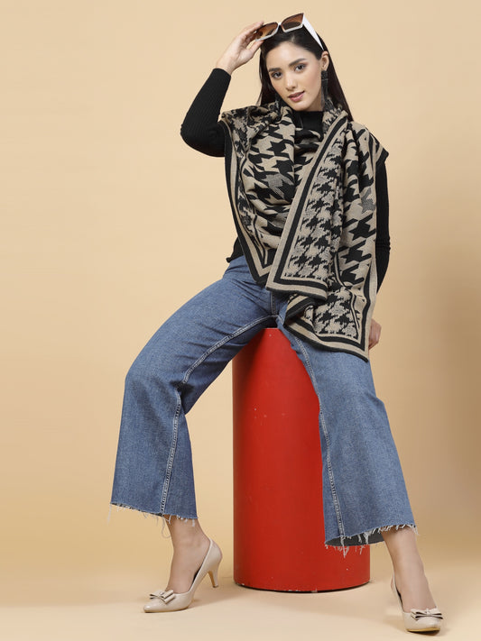 MAFADENY WINTER WRAP KHAKHI STOLE - COZY COMFORT IN SUBTLE ELEGANCE