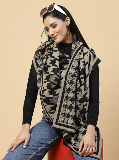 MAFADENY WINTER WRAP KHAKHI STOLE - COZY COMFORT IN SUBTLE ELEGANCE