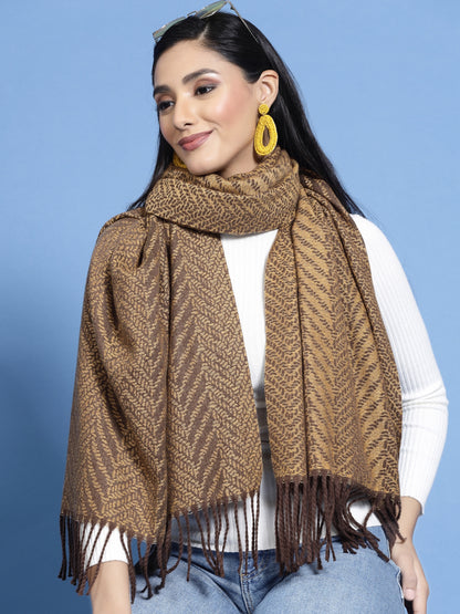 MAFADENY WINTER WRAP MUSTERD STOLE - COZY COMFORT IN SUBTLE ELEGANCE