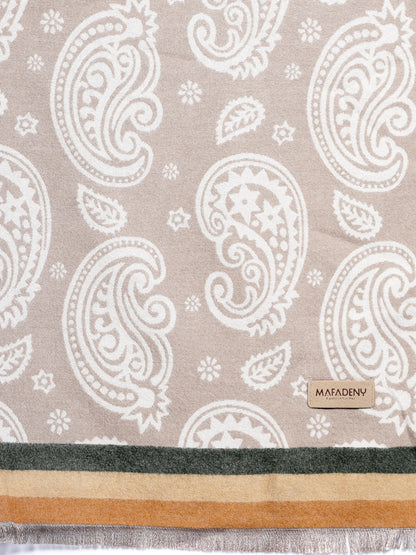 MAFADENY WINTER WRAP KHAKHI STOLE - COZY COMFORT IN SUBTLE ELEGANCE