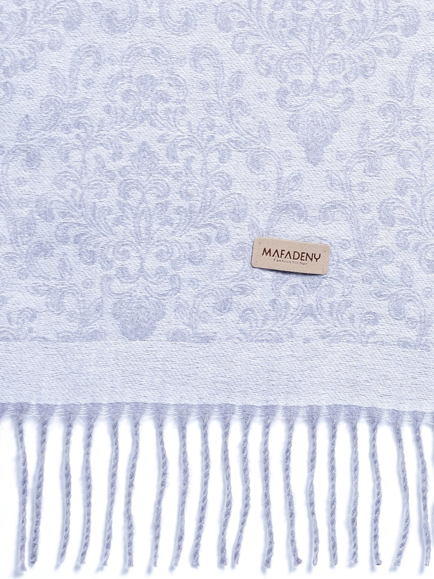 MAFADENY WINTER WRAP GREY STOLE - COZY COMFORT IN SUBTLE ELEGANCE