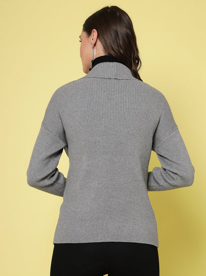 Mafadeny Women Winter Wear Grey Stylished & Cosy Shrug