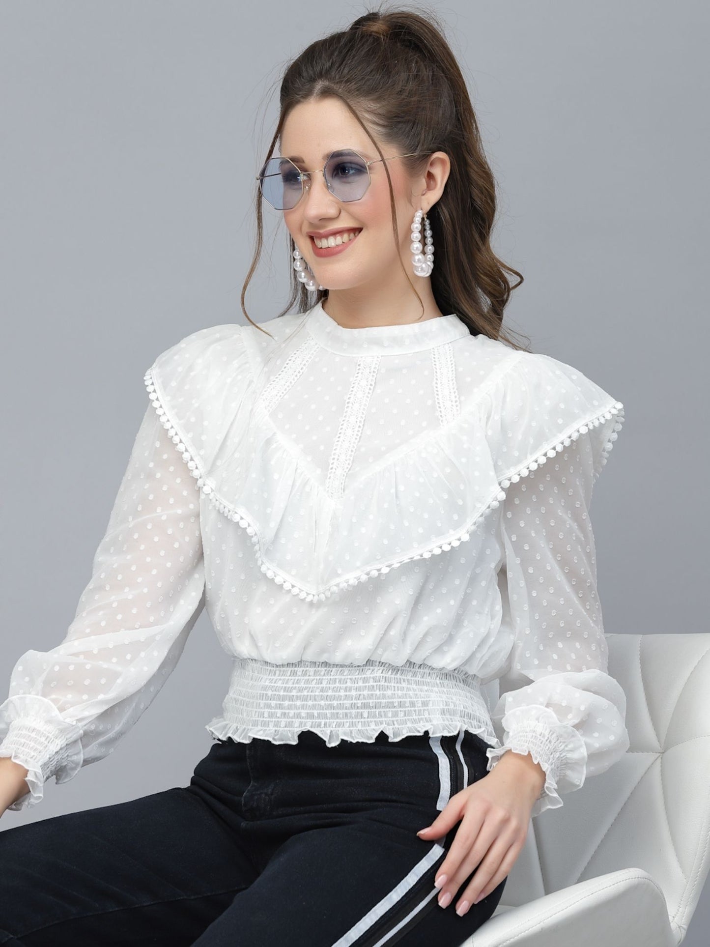 Mafadeny Winter White Top - Cozy Comfort for Cold Days