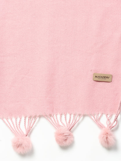 MAFADENY WINTER WRAP PEACH STOLE - COZY COMFORT IN SUBTLE ELEGANCE