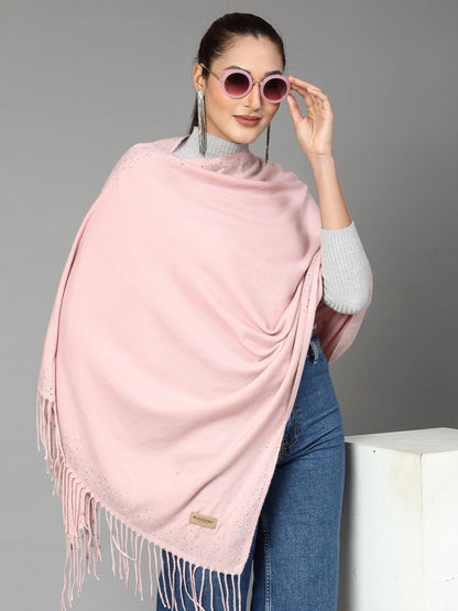 MAFADENY WINTER WRAP PEACH STOLE - COZY COMFORT IN SUBTLE ELEGANCE