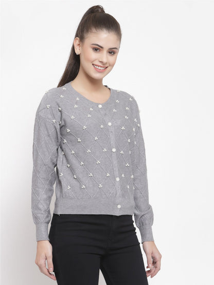 Mafadeny Winter Comfort Grey Cardigan - Embrace the Cozy Vibes