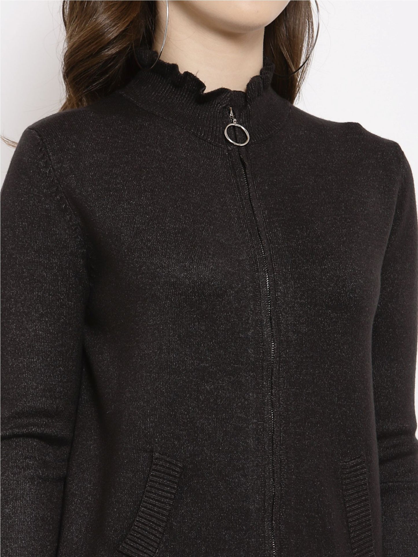 Mafadeny Black Winter Sweater - Classic Coziness for Cold Days