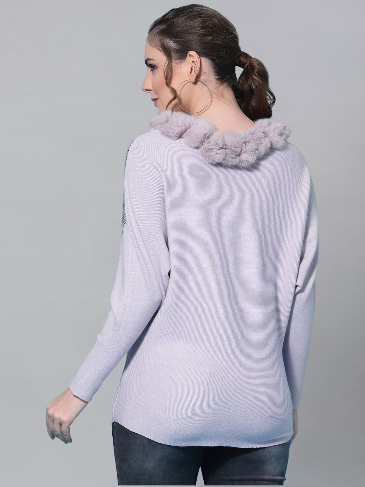 Mafadeny Mauve Winter Top - Cozy Comfort for Cold Days