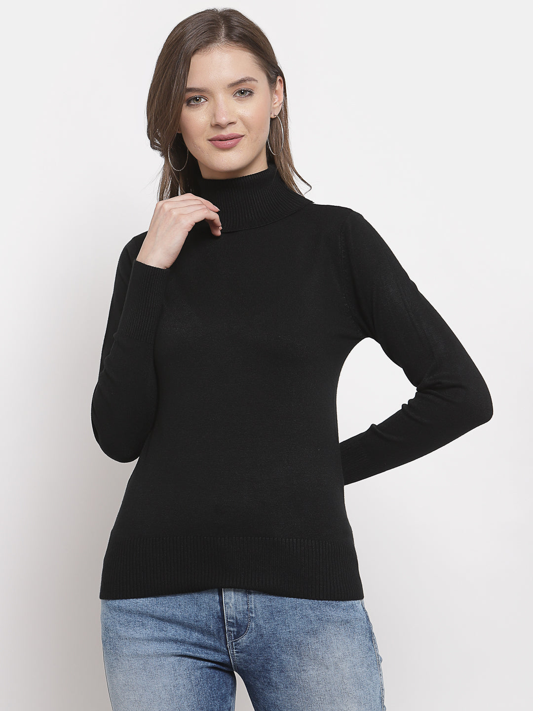 Mafadeny Winter Wear Black Warmed Pullover