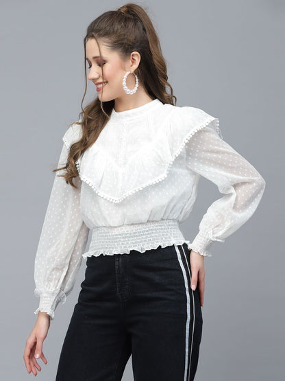 Mafadeny Winter White Top - Cozy Comfort for Cold Days