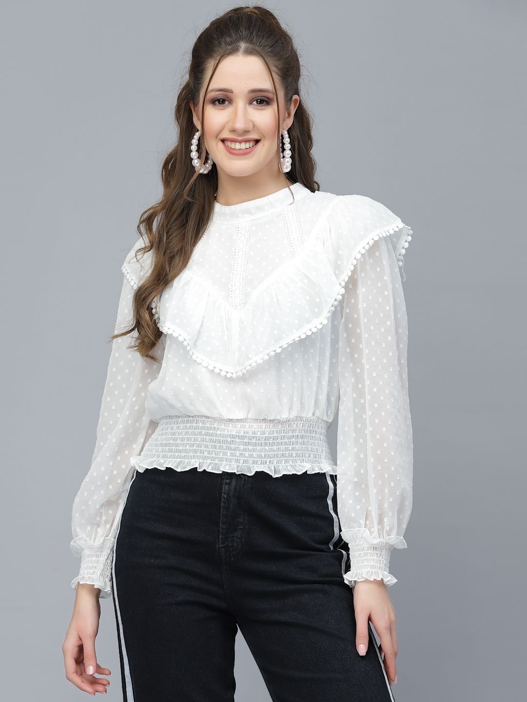 Mafadeny Winter White Top - Cozy Comfort for Cold Days