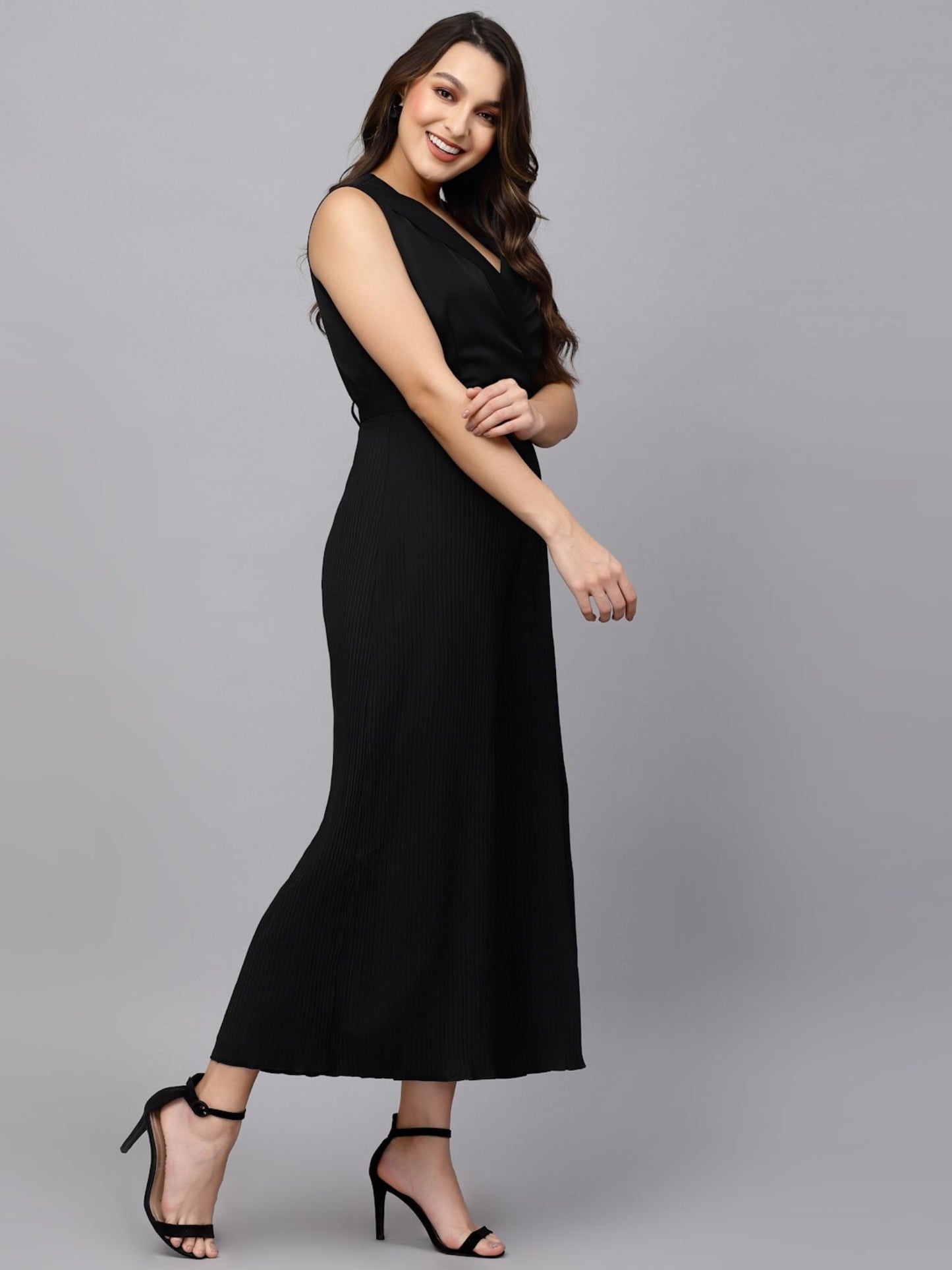 Mafadeny Winter Black Jumpsuit - Chic and Cozy for Cold Days