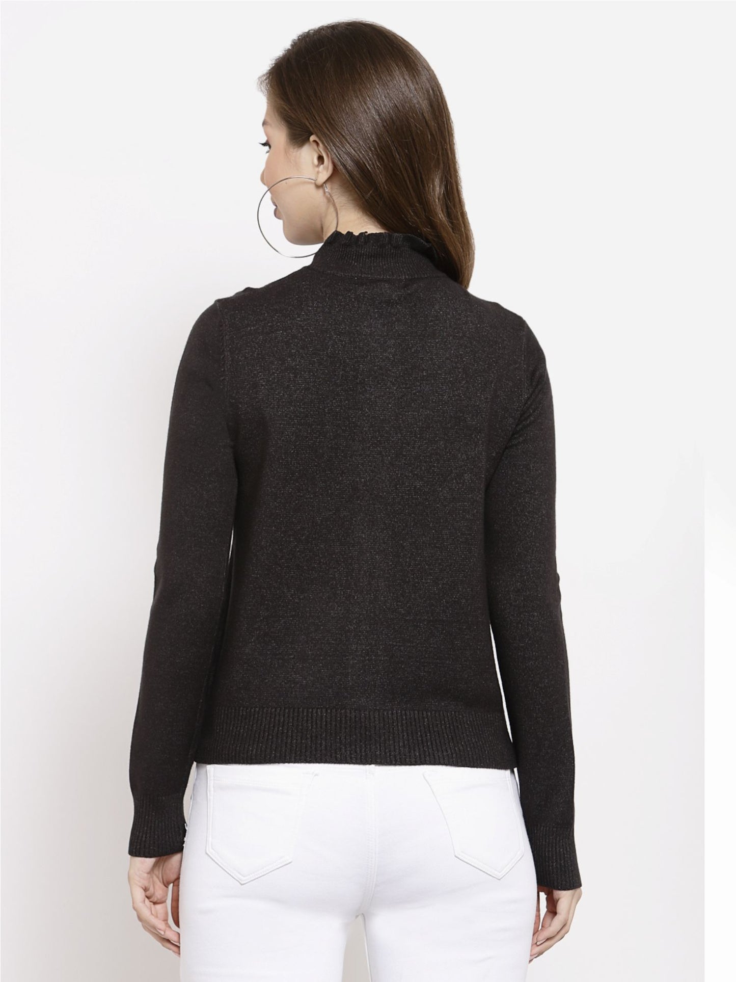 Mafadeny Black Winter Sweater - Classic Coziness for Cold Days