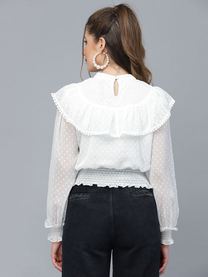 Mafadeny Winter White Top - Cozy Comfort for Cold Days