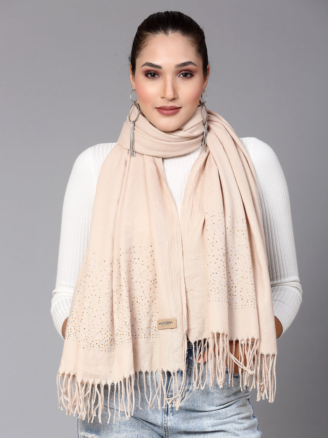 MAFADENY WINTER WRAP FAWN STOLE - COZY COMFORT IN SUBTLE ELEGANCE