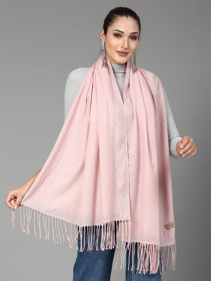 MAFADENY WINTER WRAP PEACH STOLE - COZY COMFORT IN SUBTLE ELEGANCE