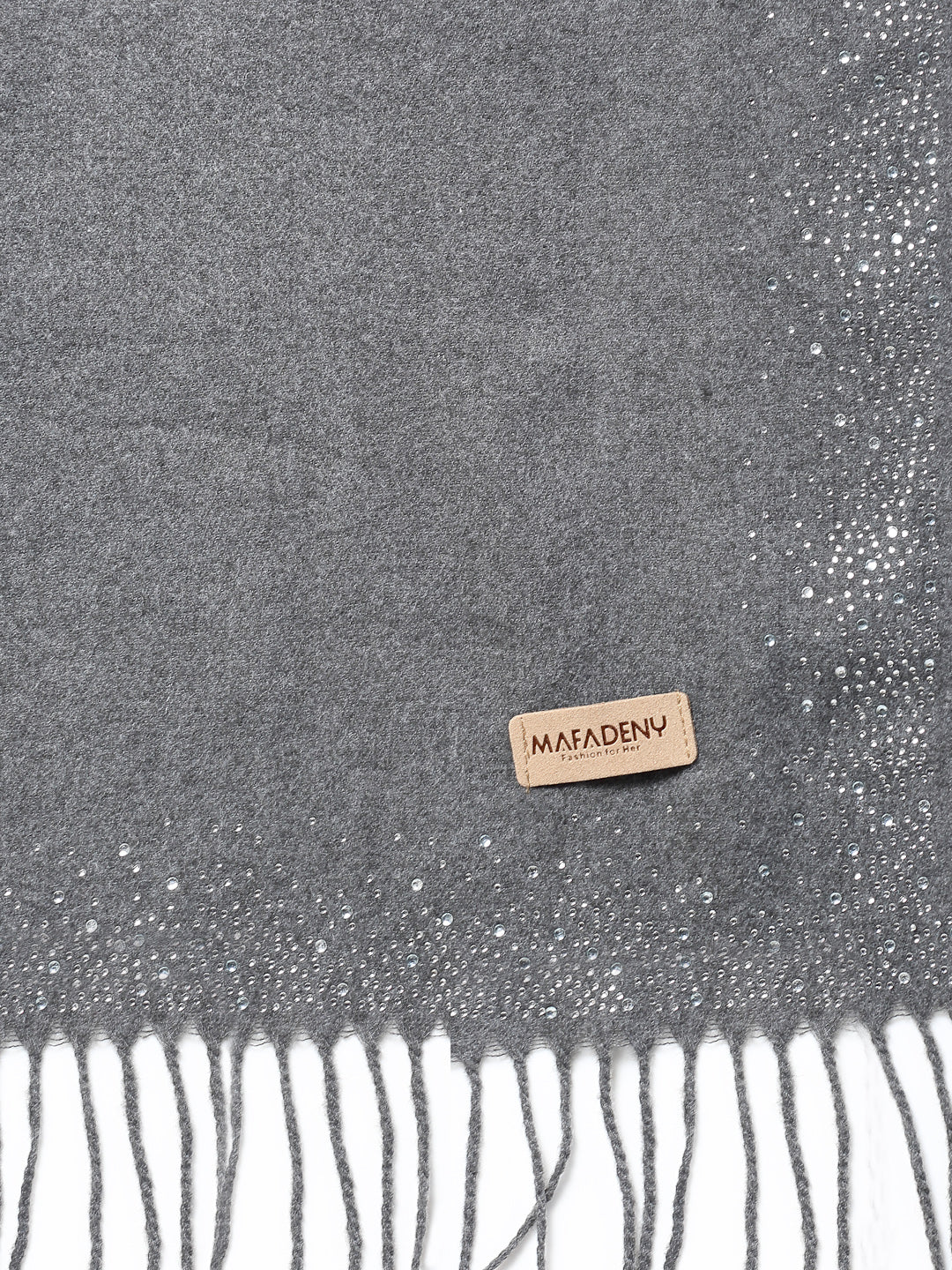 MAFADENY WINTER WRAP GREY STOLE - COZY COMFORT IN SUBTLE ELEGANCE