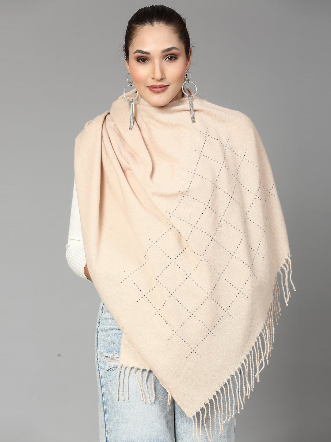 MAFADENY WINTER WRAP FAWN STOLE - COZY COMFORT IN SUBTLE ELEGANCE