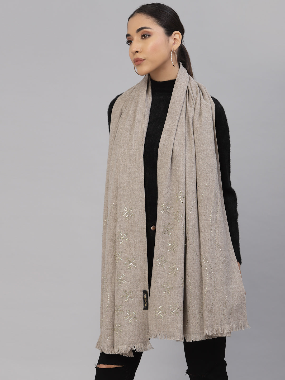 Mafadeny Women Grey Stole