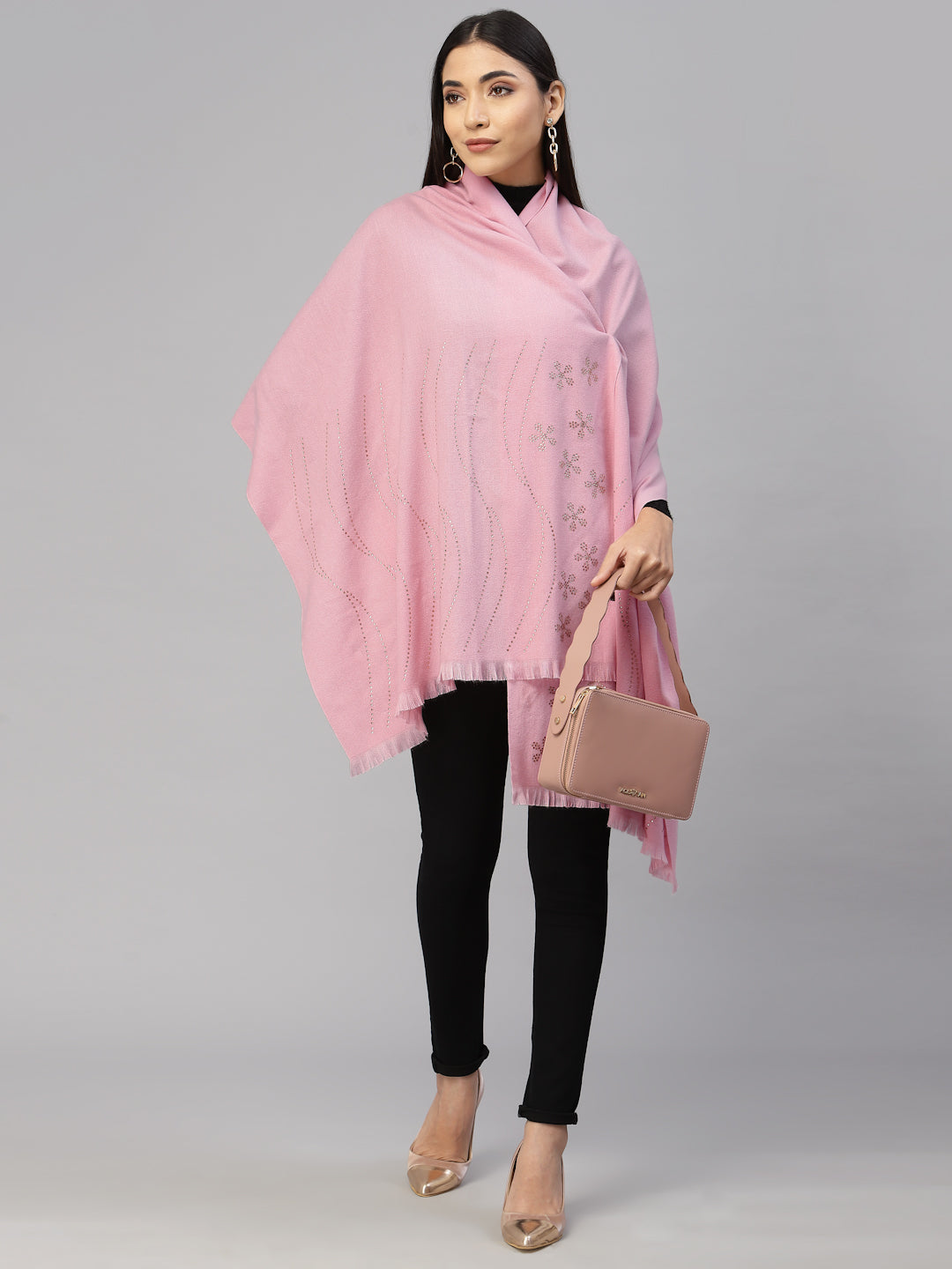 Mafadeny Women Pink Stole