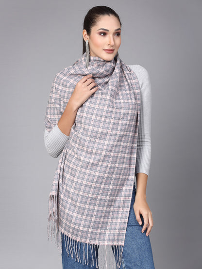 MAFADENY WINTER WRAP PEACH STOLE - COZY COMFORT IN SUBTLE ELEGANCE