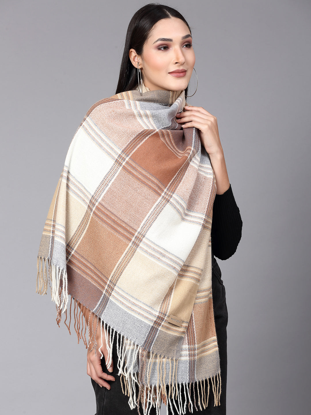 MAFADENY WINTER WRAP FAWN STOLE - COZY COMFORT IN SUBTLE ELEGANCE