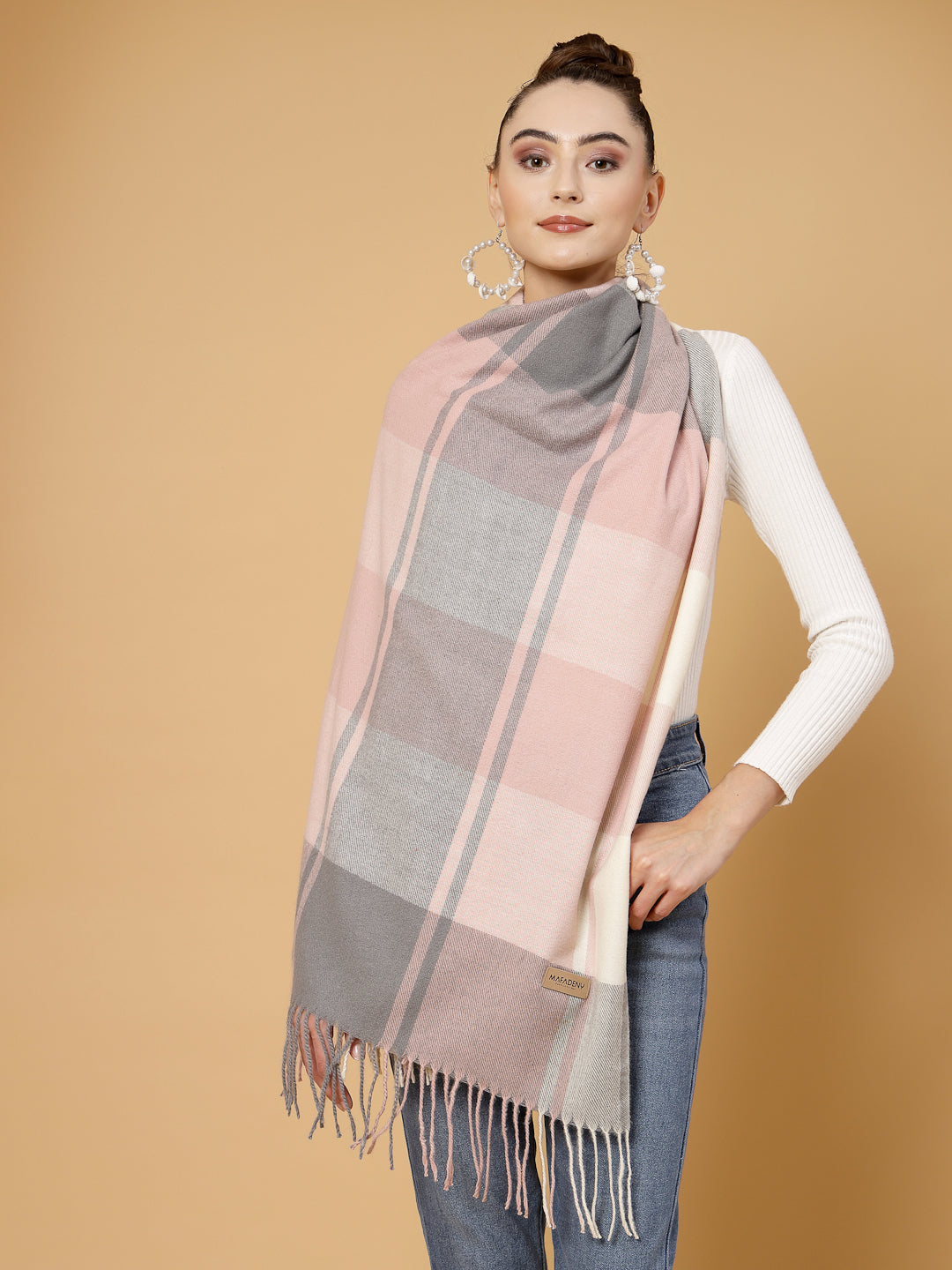 MAFADENY WINTER WRAP WINE STOLE - COZY COMFORT IN SUBTLE ELEGANCE