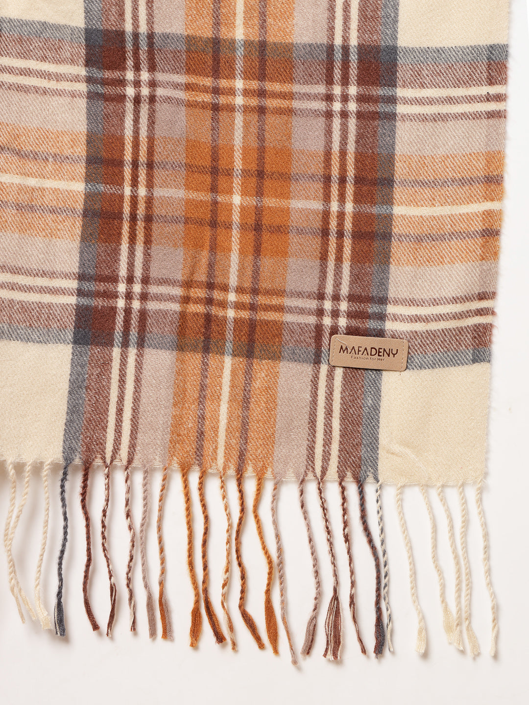 MAFADENY WINTER WRAP RUST STOLE - COZY COMFORT IN SUBTLE ELEGANCE