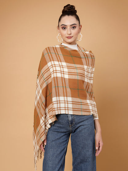 MAFADENY WINTER WRAP RUST STOLE - COZY COMFORT IN SUBTLE ELEGANCE