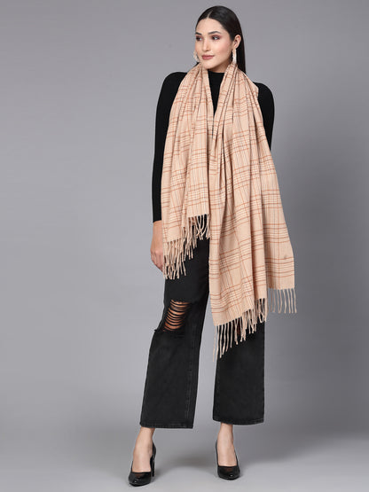 MAFADENY WINTER WRAP FAWN STOLE - COZY COMFORT IN SUBTLE ELEGANCE