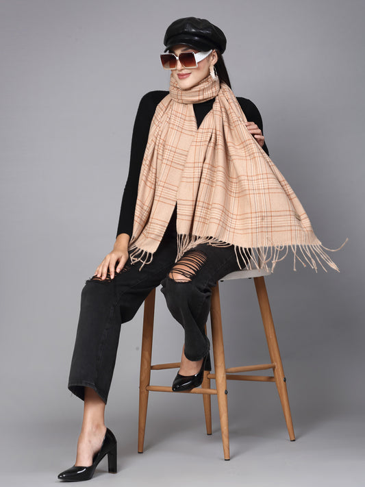 MAFADENY WINTER WRAP FAWN STOLE - COZY COMFORT IN SUBTLE ELEGANCE