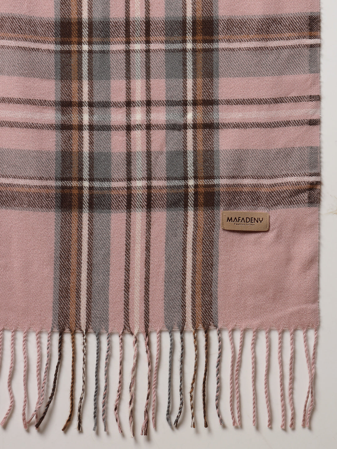 MAFADENY WINTER WRAP PEACH STOLE - COZY COMFORT IN SUBTLE ELEGANCE