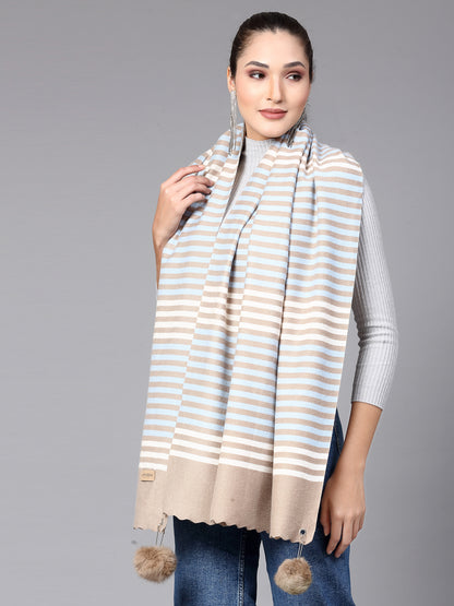 MAFADENY WINTER WRAP KHAKHI STOLE - COZY COMFORT IN SUBTLE ELEGANCE