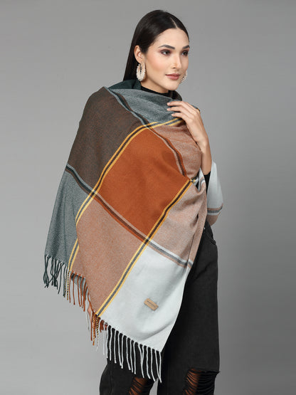 MAFADENY WINTER WRAP GREEN STOLE - COZY COMFORT IN SUBTLE ELEGANCE