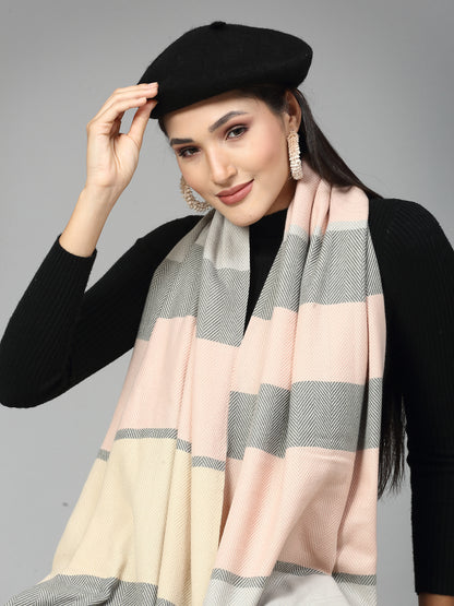 MAFADENY WINTER WRAP GREY STOLE - COZY COMFORT IN SUBTLE ELEGANCE