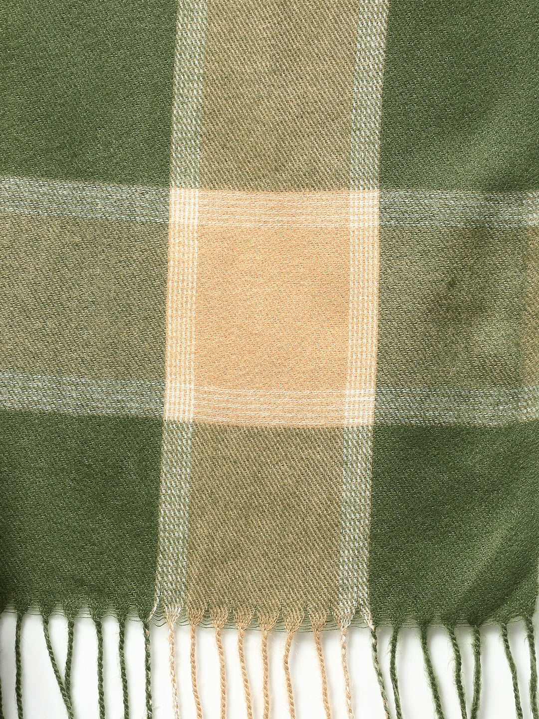 MAFADENY WINTER WRAP GREEN STOLE - COZY COMFORT IN SUBTLE ELEGANCE