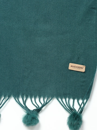 MAFADENY WINTER WRAP GREEN STOLE - COZY COMFORT IN SUBTLE ELEGANCE