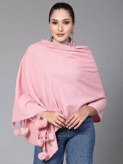 MAFADENY WINTER WRAP PEACH STOLE - COZY COMFORT IN SUBTLE ELEGANCE