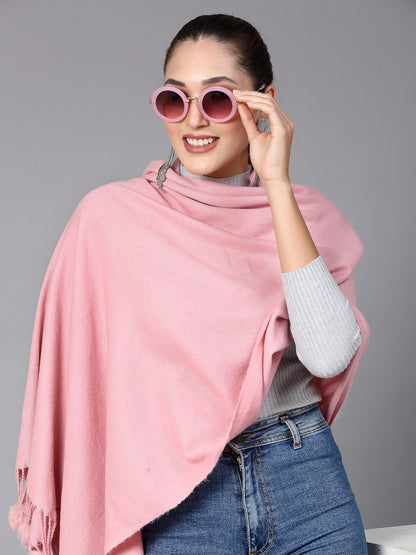 MAFADENY WINTER WRAP PEACH STOLE - COZY COMFORT IN SUBTLE ELEGANCE