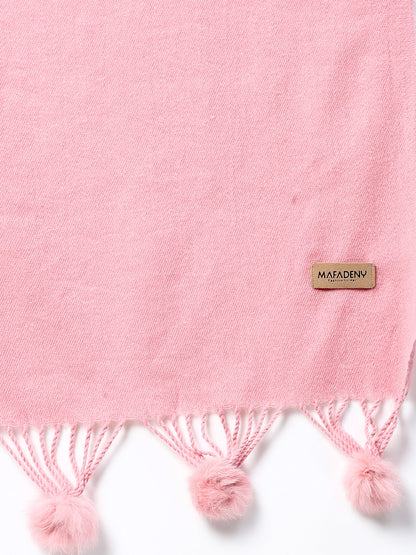 MAFADENY WINTER WRAP PEACH STOLE - COZY COMFORT IN SUBTLE ELEGANCE